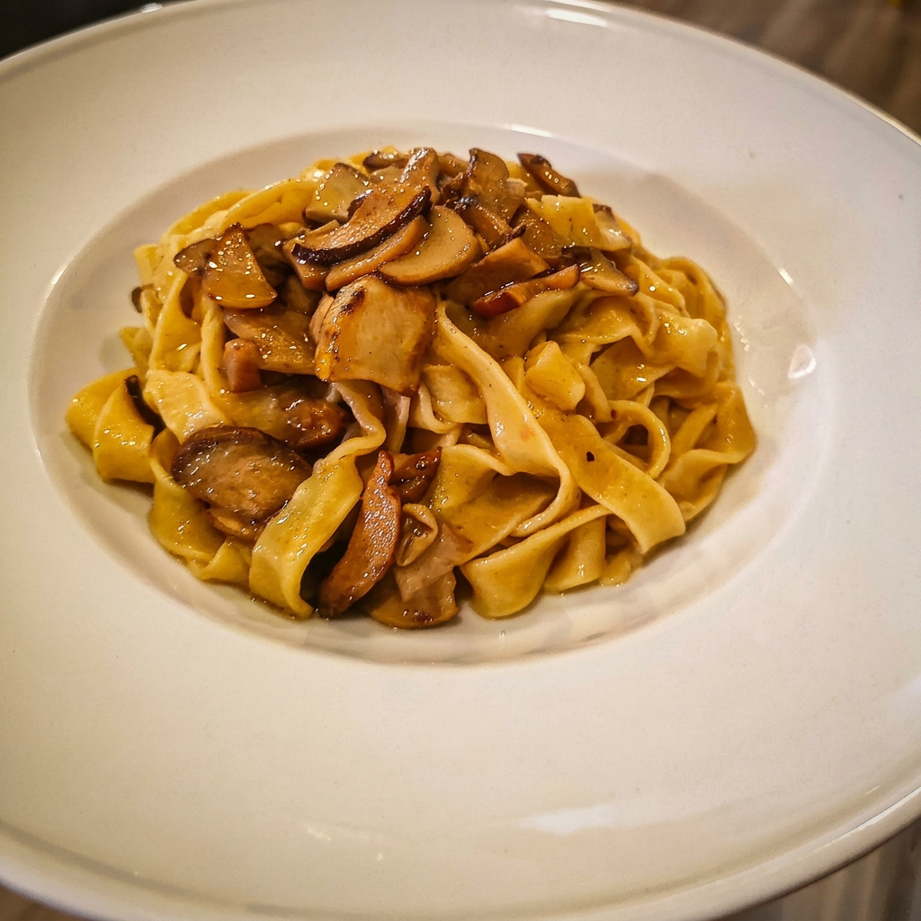 Fettuccine con funghi porcini